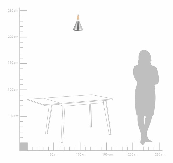 Lampă cu pandantiv Adar (argint)