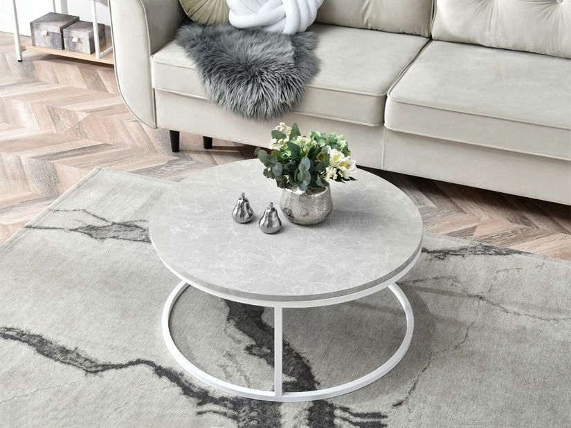 Dohányzóasztal Kolja Stolik Xl (szürke + fehér)