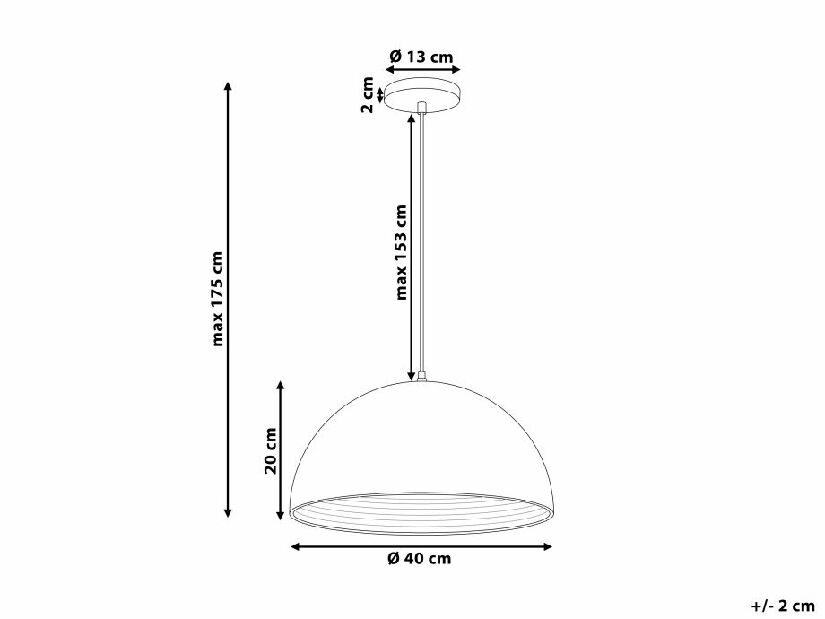 Závesná stropná lampa Granby (biela)