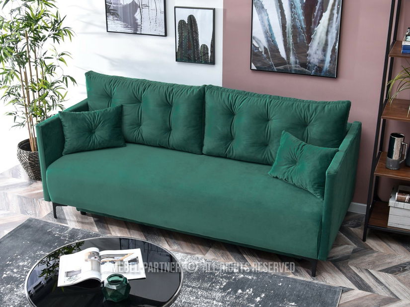 Kétszemélyes kanapé Mastil (zöld + fekete)