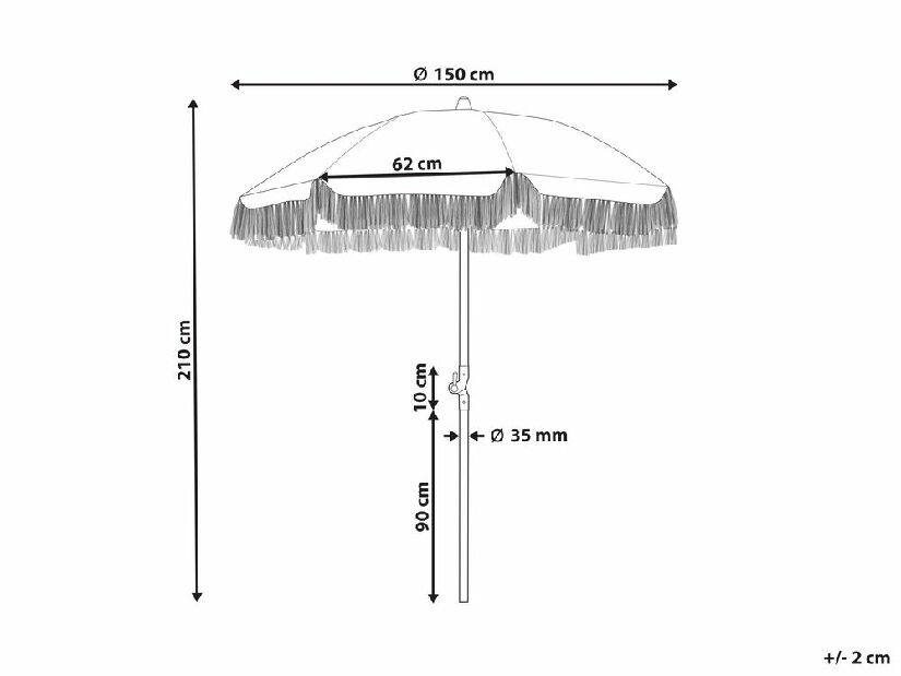 Umbrelă Monde (galben + alb)