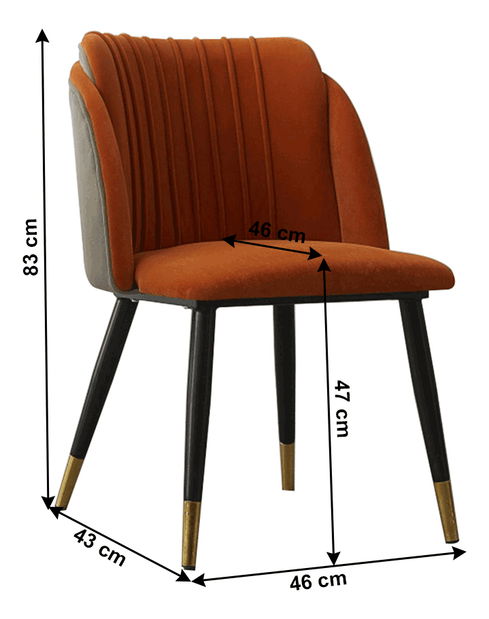 Stolica Rodon (terakota + siva)