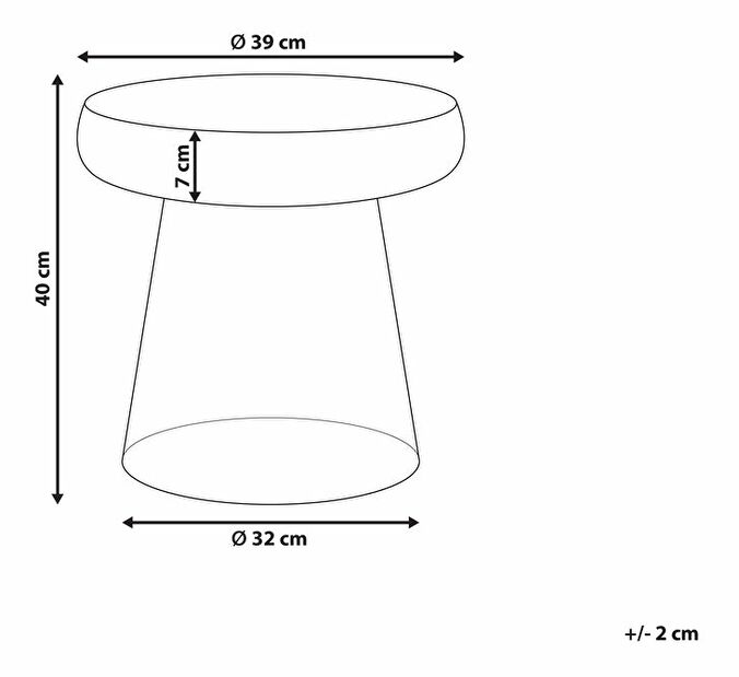 Măsuță laterală de cafea Cora (maro)