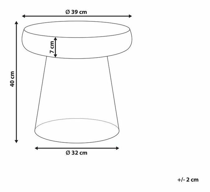 Măsuță laterală de cafea Cora (maro)