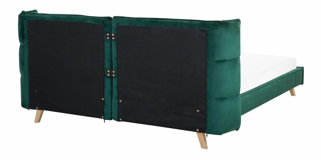 Manželská posteľ 180 cm SENEL (s roštom) (zelená)