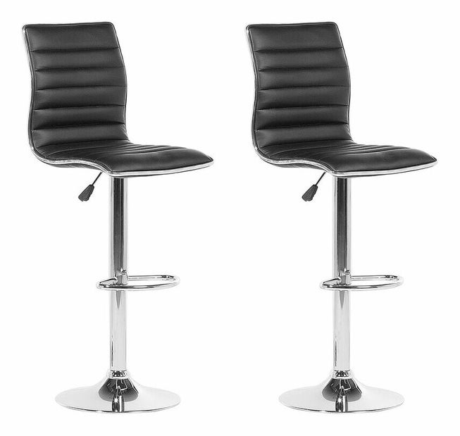 Set 2 ks. barových stoličiek LOCARNO (čierna)