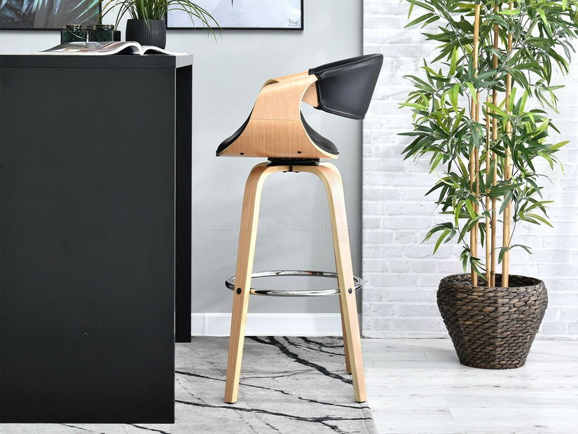 Stolica Bjorn H (crni hrast + krom)