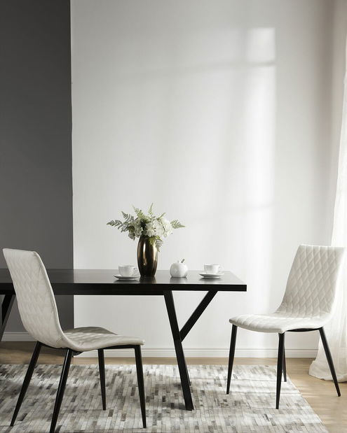 Set 2 buc. scaune sufragerie Montego (alb + negru)