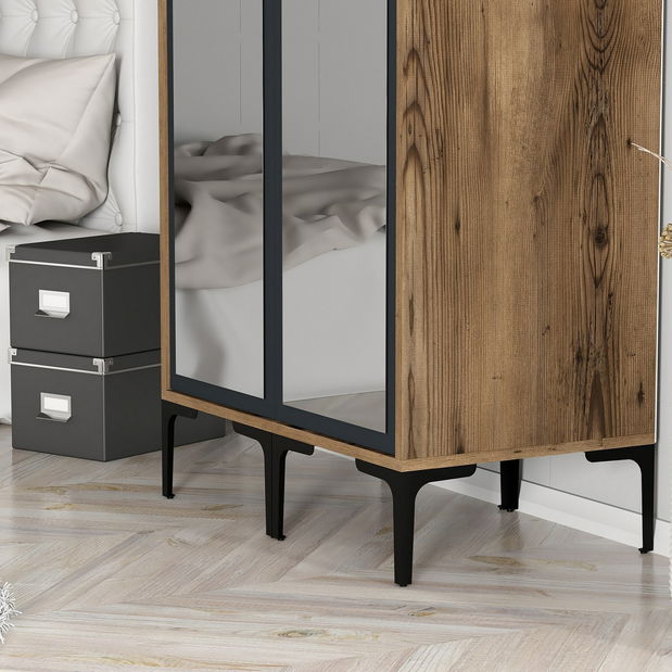 Ruhásszekrény Kiara RR (dió + antracit)