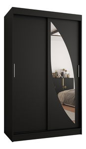 Dulap de haine 120 cm Milain (Negru)