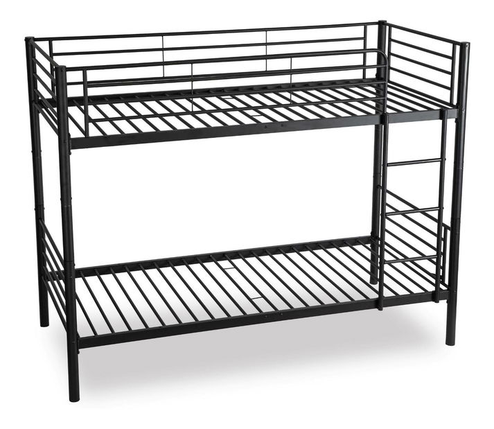 Dječji krevet na kat 90 cm Riverside (crna) (s podnicom)