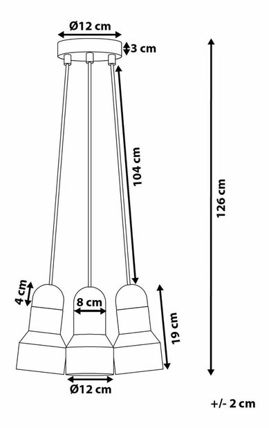 Függő lámpa Balt (világosszürke)