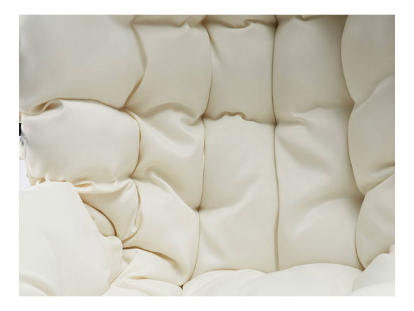 Závesné dvojité kreslo Elmariko (čierna + krémová) *bazár