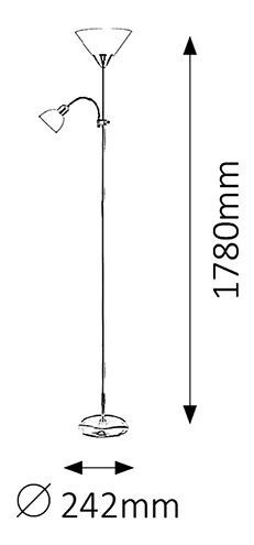 Lampă de podea Action 4060 (auriu + alb)