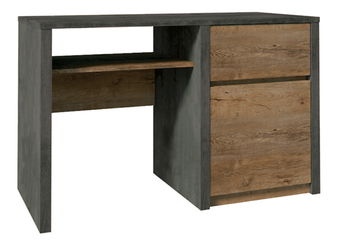 Masă PC Modestus B1 (stejar lefkas închis + smooth gri)