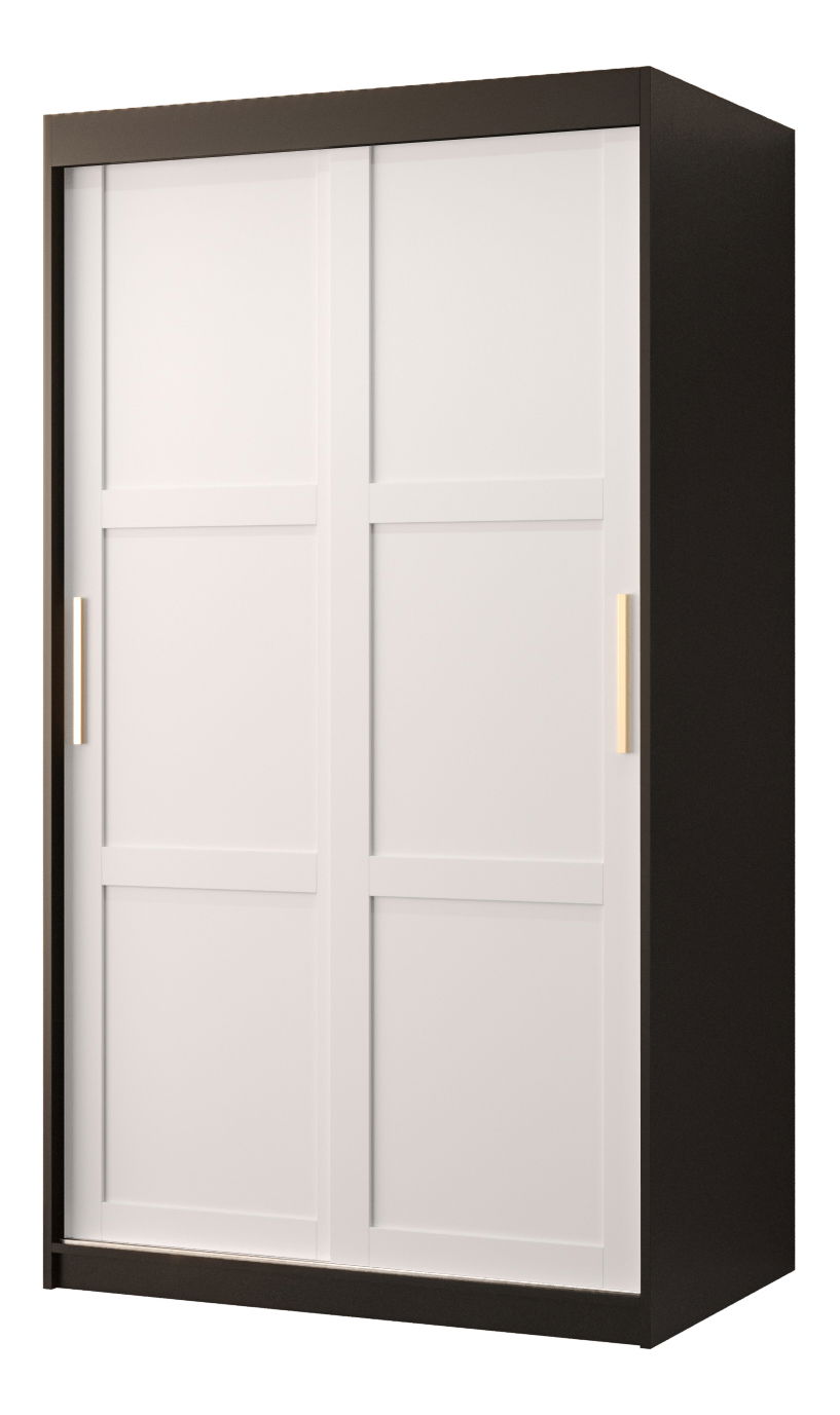 Dulap de haine Riven 1 100 (negru mat + alb mat)