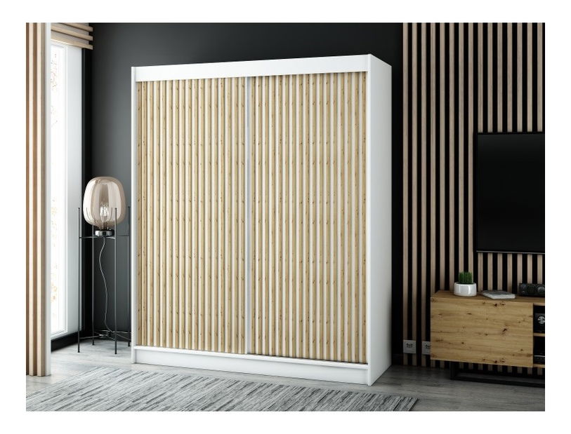 Ruhásszekrény 180 cm Ladonna 1 (matt fehér)