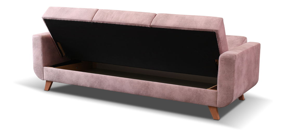 Kanapé háromszemélyes Albertine (rózsaszínes szürke)