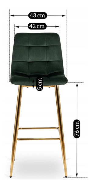 Jedálenská stolička Abisales (zelená) 