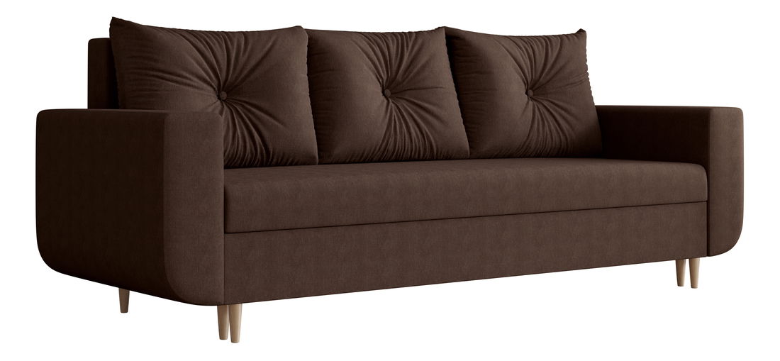 Pohovka trojsedačka Drift (tmavohnedá)