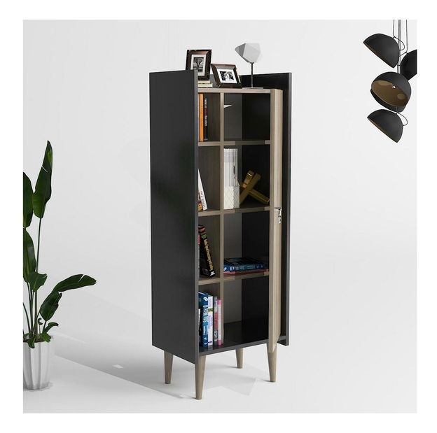 Skrinka Mavade 4 (orech + antracit) 