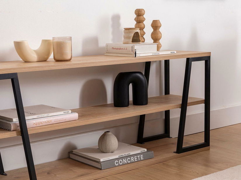 Regál Nidupe 8 (zafír tölgy + fekete) 