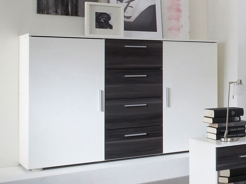 Komoda Verwood Typ 26 (biela + orech)