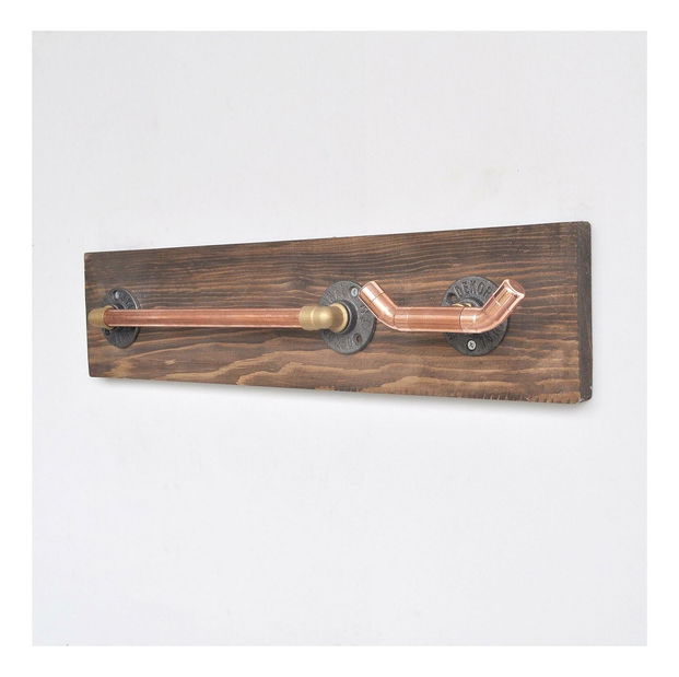 Cuier de perete Nenanu 4 (aur roz + nuc)