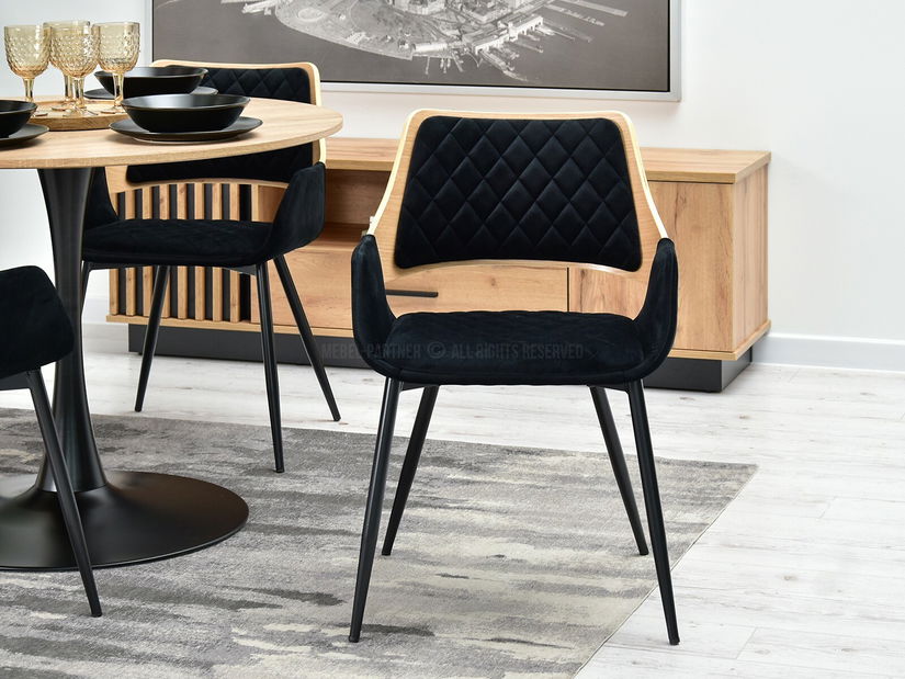 Scaun Morgana (stejar negru + negru)