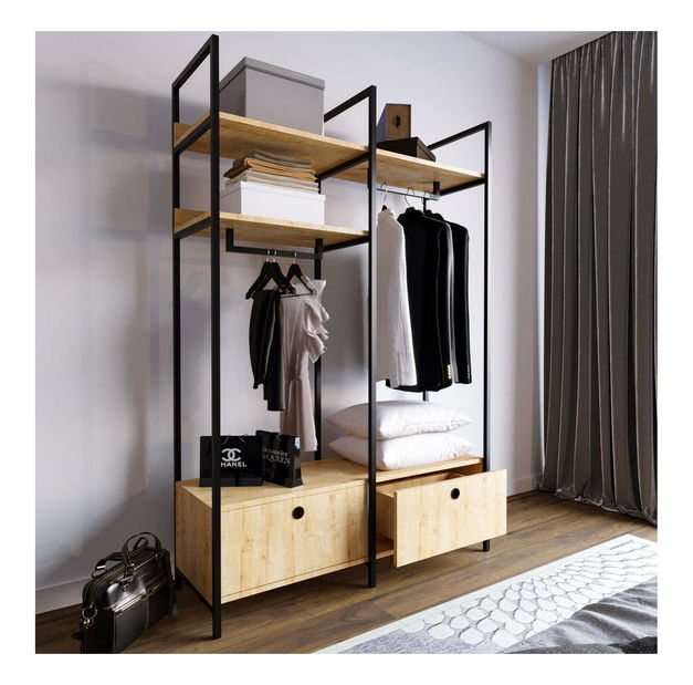 Raft Permal (Stejar + Negru) 