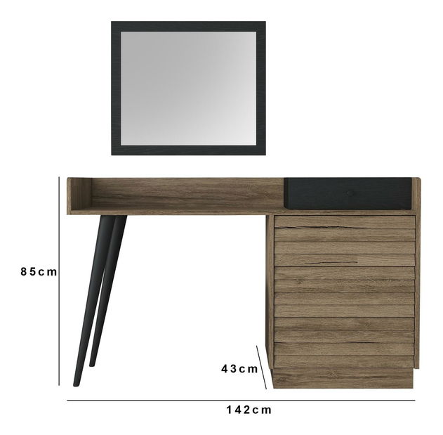 Măsuță toaletă Franc 64 (nuc negru)