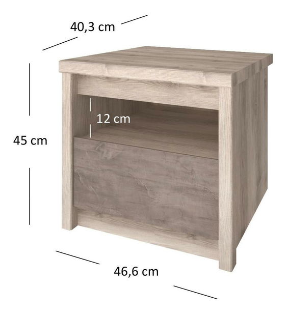 Noćni stolić Japon (kesten nairobi + onyx) 