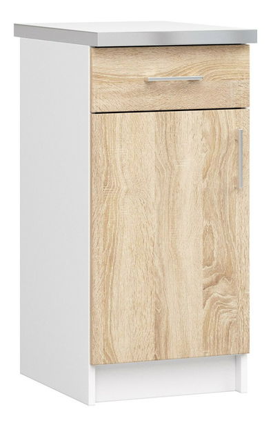 Donji kuhinjski ormarić Lula s40 sz1 (bijela mat + hrast sonoma)