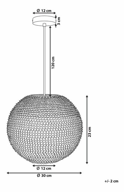 Závesná lampa Siamo (strieborná)