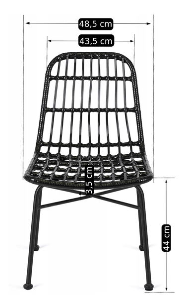 Vrtna stolica Wendats (crna) 