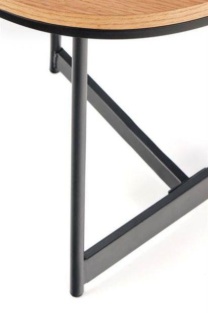 Stolić za kavu Kami (prirodno drvo + crna)