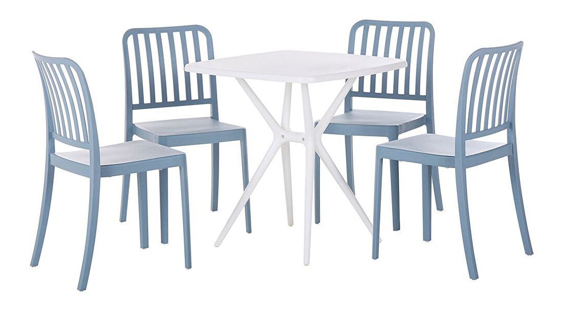 Set mobilier de balcon Sinnamon (Alb + Albastru) 