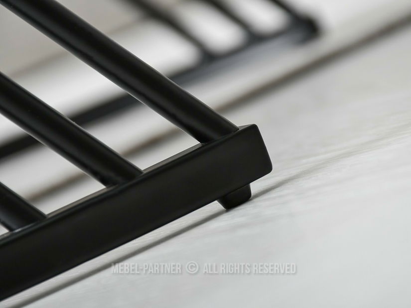 Stolić za kavu Rimini (bijeli mramor + crna)