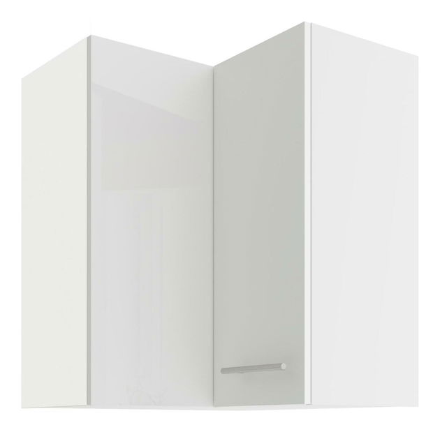 Dulap superior de bucătărie, de colț Lavera 60x60 GN-72 2F (90°) (Cadru: alb + front: alb lucios)