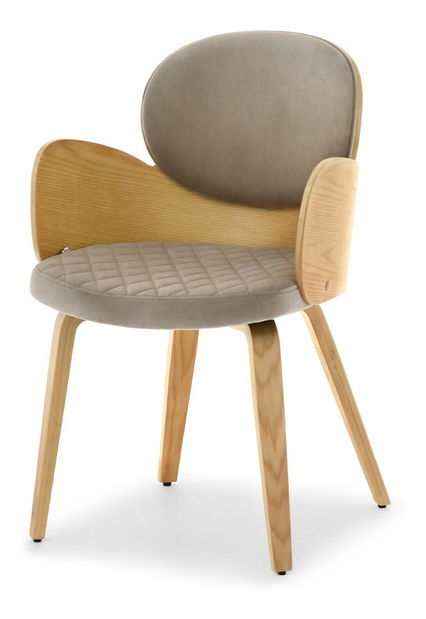 Blagovaonska stolica Ahogar (bež + hrast)