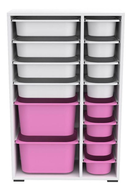 Organizator jucării Dremonka 7 (alb + roz)