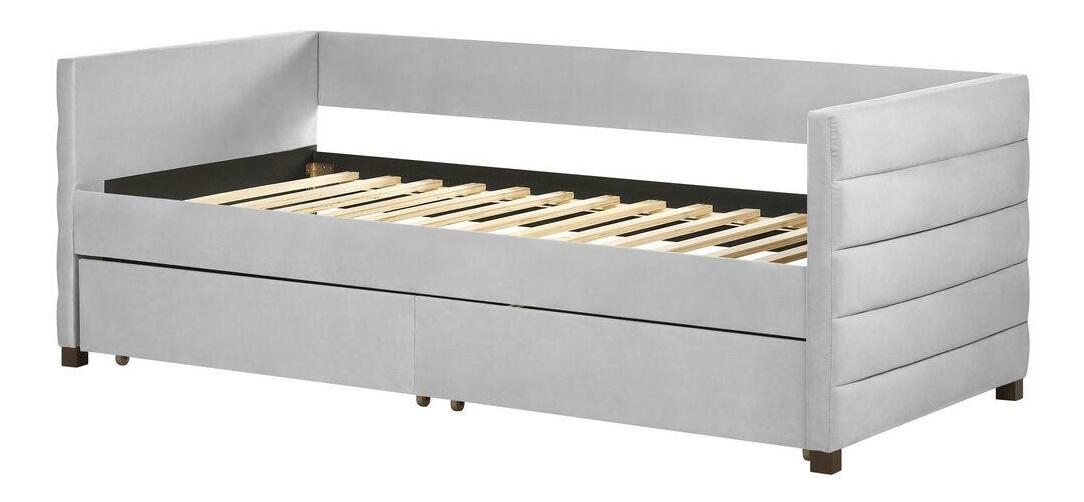 Pat de o persoană 200 x 90 cm Marza (gri)