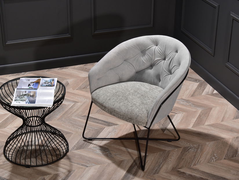 Relaxačné kreslo Lagooza (sivá + čierna)