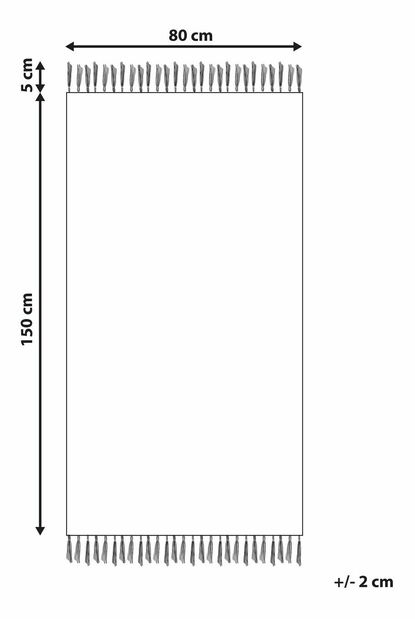 Covor 80 x 150 cm Miza (bej + roz)