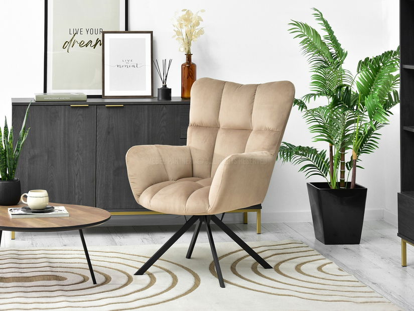 Kreslo Kikino X (béžová + čierna)