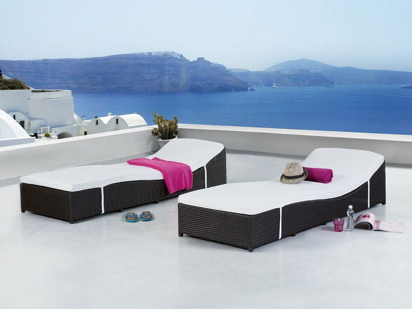 Záhradné lehátko Forte (tmavohnedá)