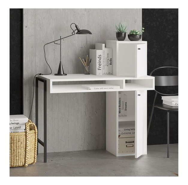 Masă PC Lord (Alb + Negru)