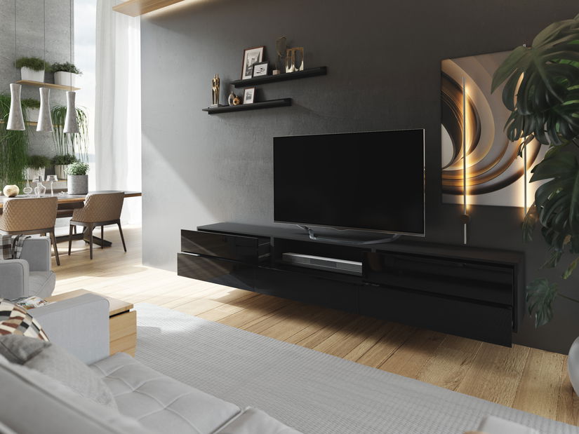 Set za dnevni boravak Berny 28 (crna + crni sjaj)