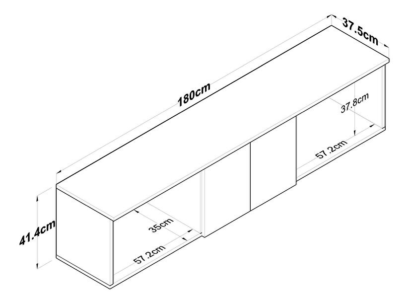 Dulap de perete Eladona 14 (Nuc + alb)