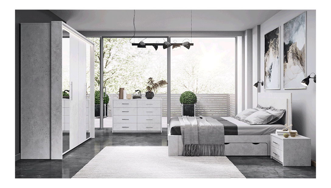 Dormitor Atalen (gri beton)